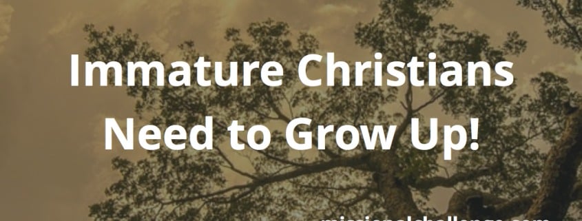 Immature Christians Need to Grow Up! | missionalchallenge.com