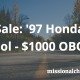 For Sale: '97 Honda Del Sol - $1000 OBO | missionalchallenge.com
