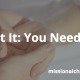 Admit It: You Need Help | missionalchallenge.com